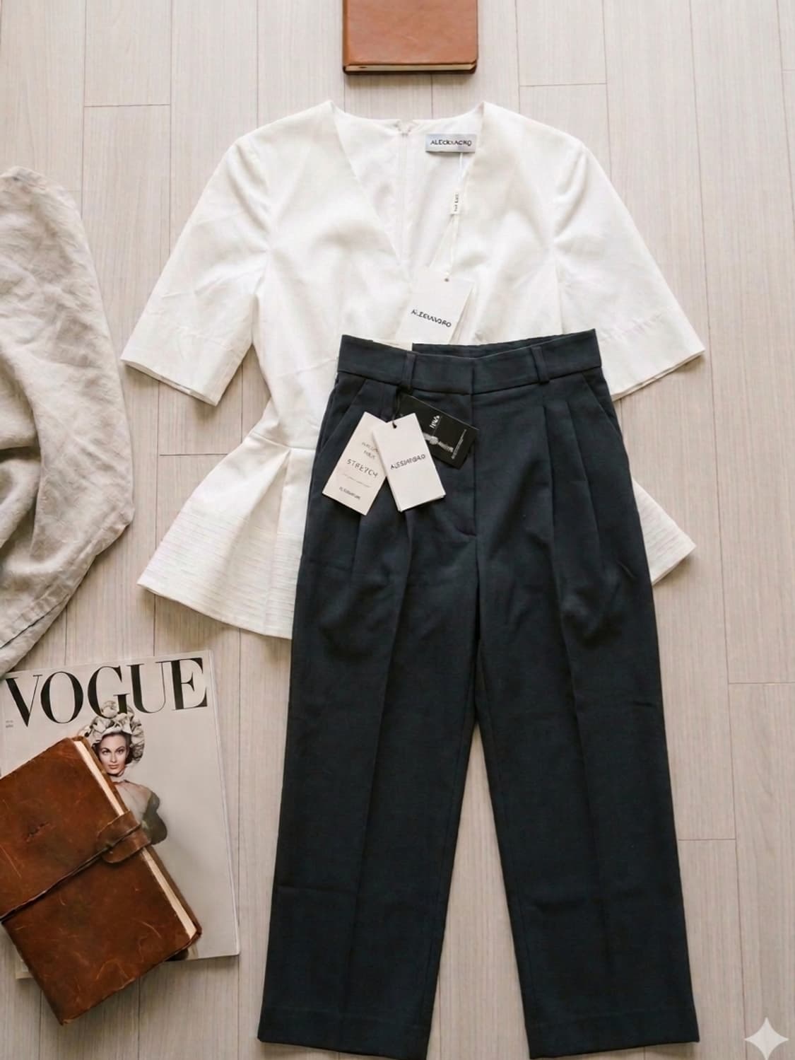 새상품 핏 예쁜 와이드 슬랙스 (링클프리/스판/상태 최상) 상품이미지1