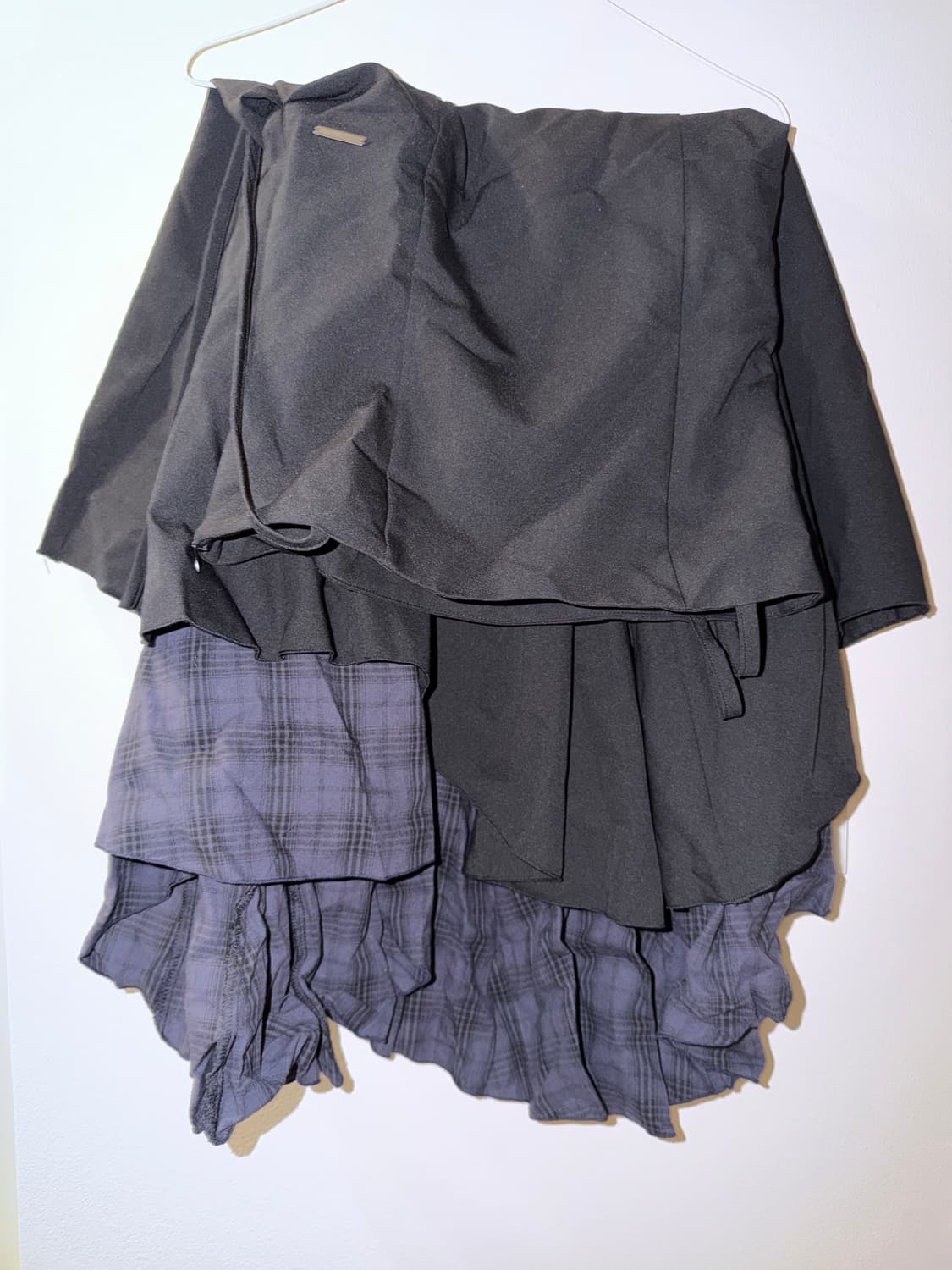 미세키서울 언발란스 레이어드 원피스 블랙 상품이미지3