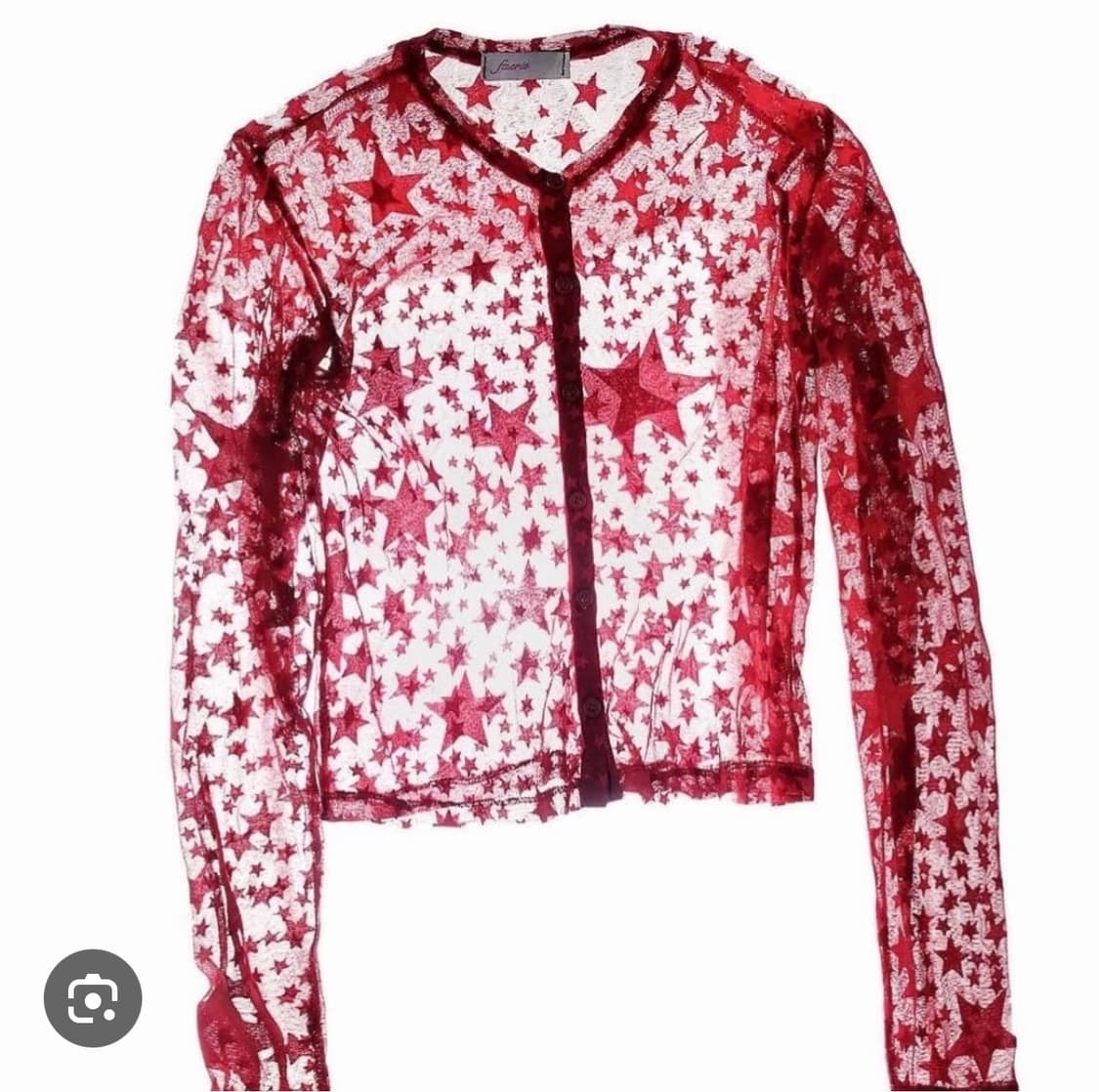 샵 페어리 스타 매쉬 가디건 레드 상품이미지1