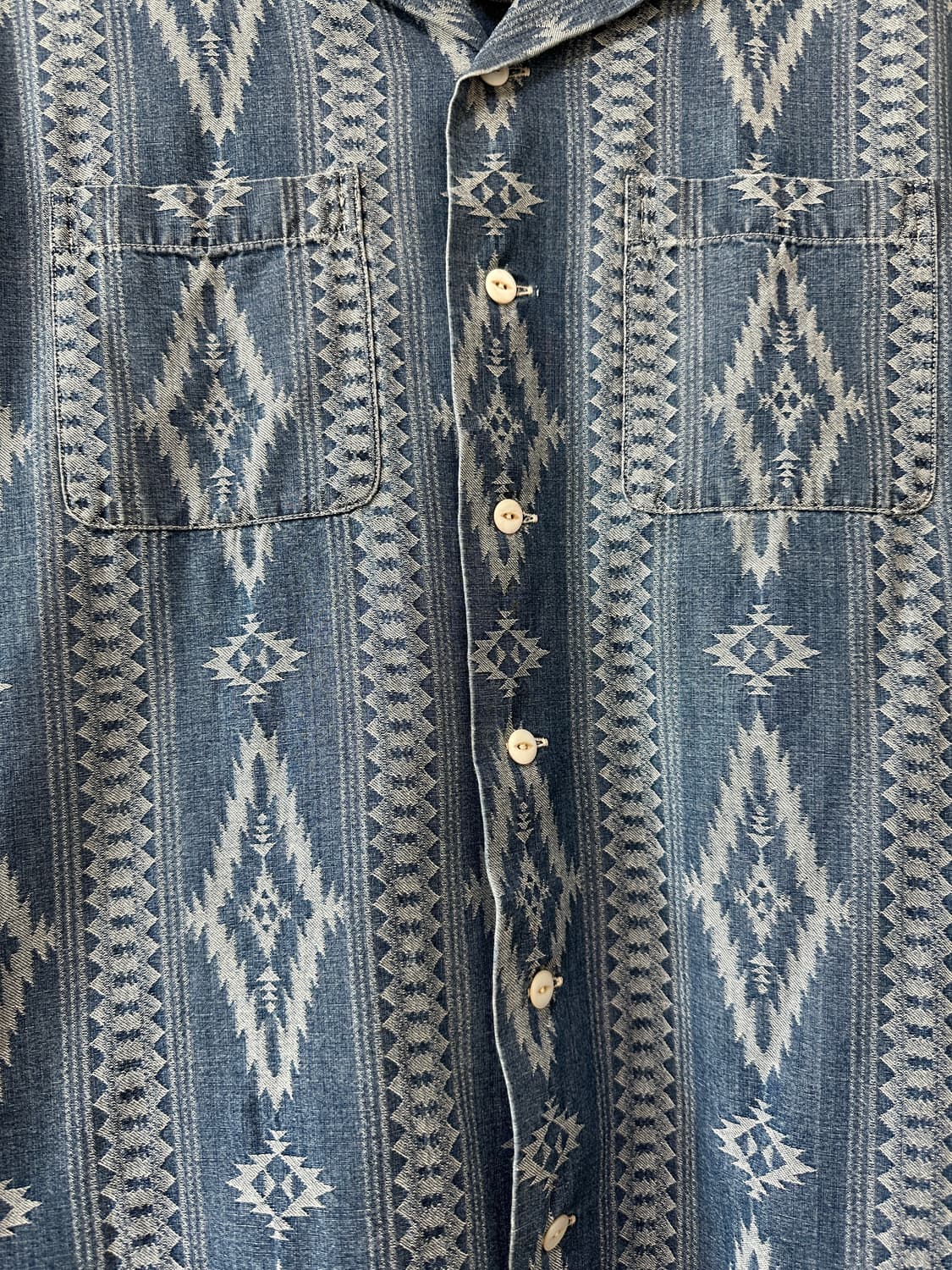 RRL Indigo Jacquard Western Shirt 상품이미지5