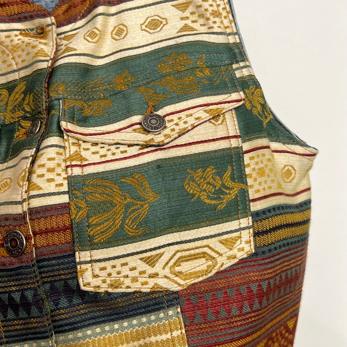 90's 갭 에스닉 데님 베스트 상품이미지3