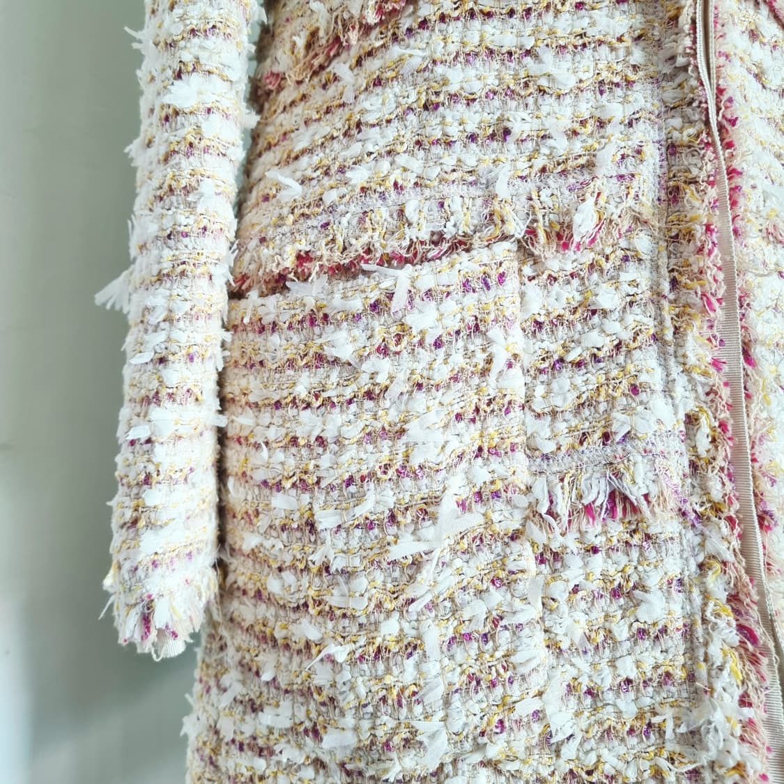 MICHAA 미샤 울혼방 트위드 롱자켓 (55) 상태최상/입을때 더 예쁨 상품이미지6