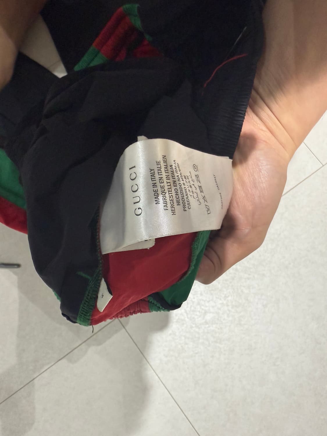 구찌 빨초 라인 나일론 트랙 팬츠 상품이미지6