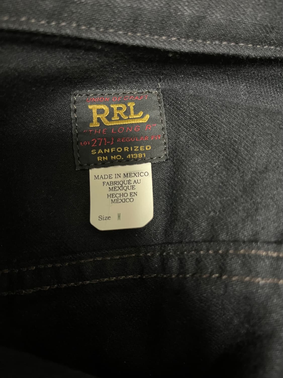 rrl lot 271 데님 트러커 블랙 멕시코산  상품이미지4