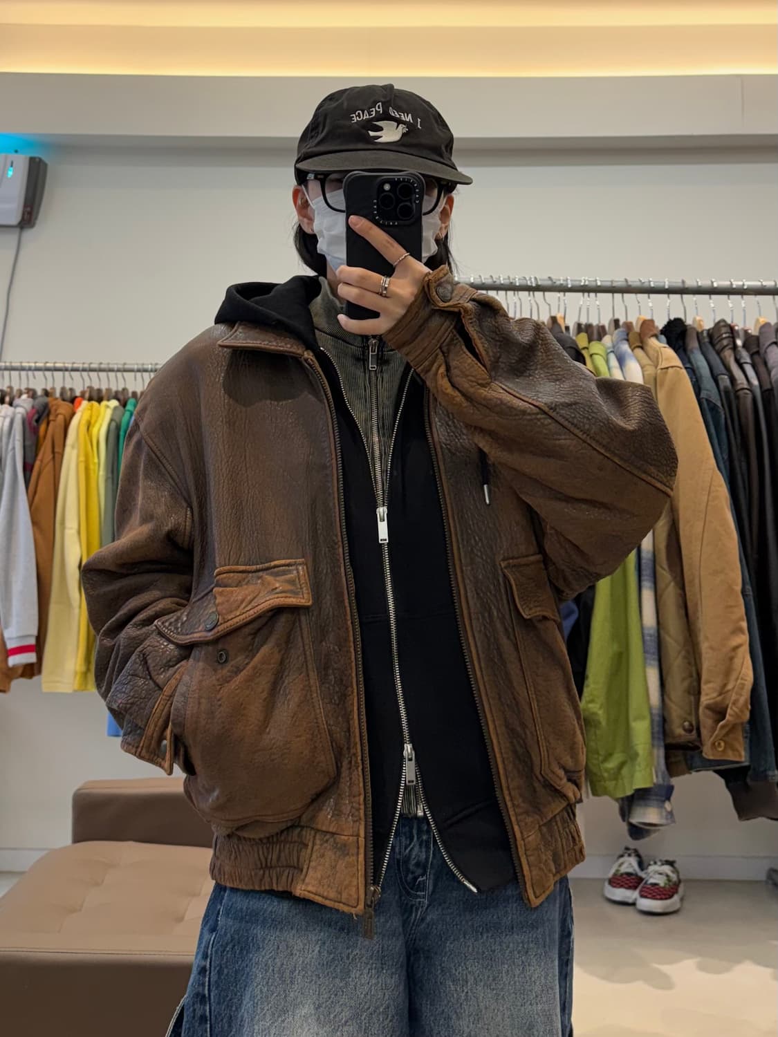 할리 데이비슨 양가죽 봄버 자켓 상품이미지7