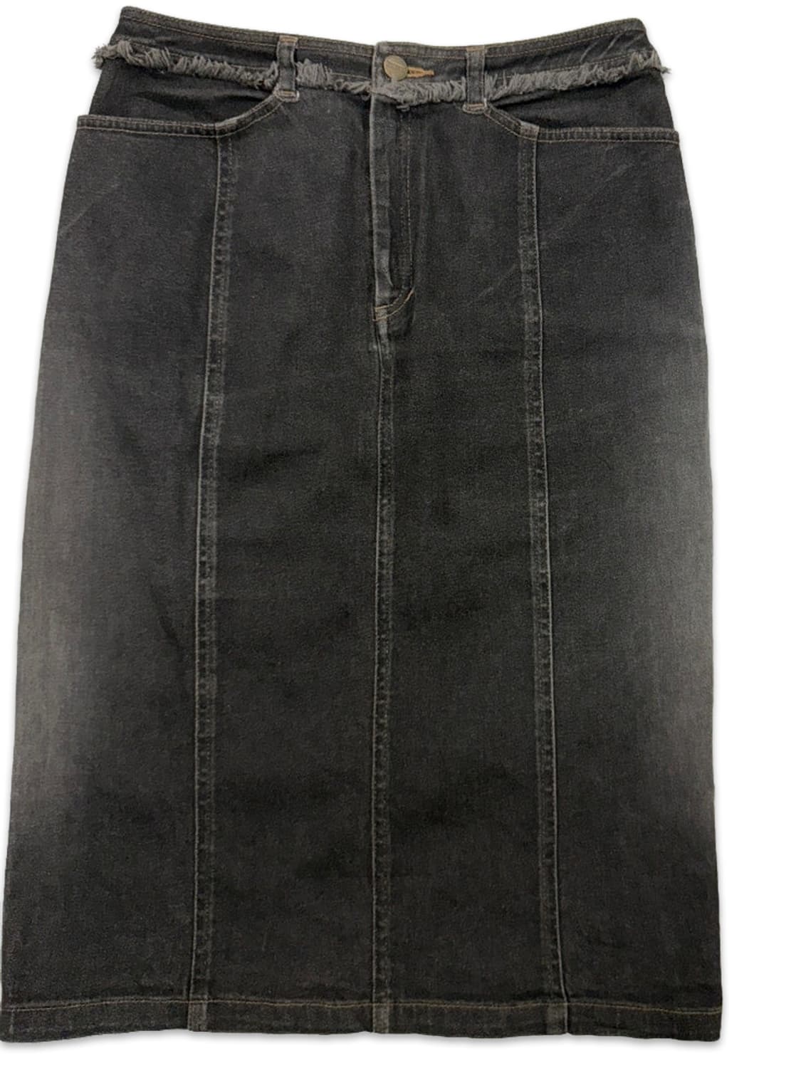 빈티지 Hiroko Bis 데님 라인 미디 스커트 상품이미지2
