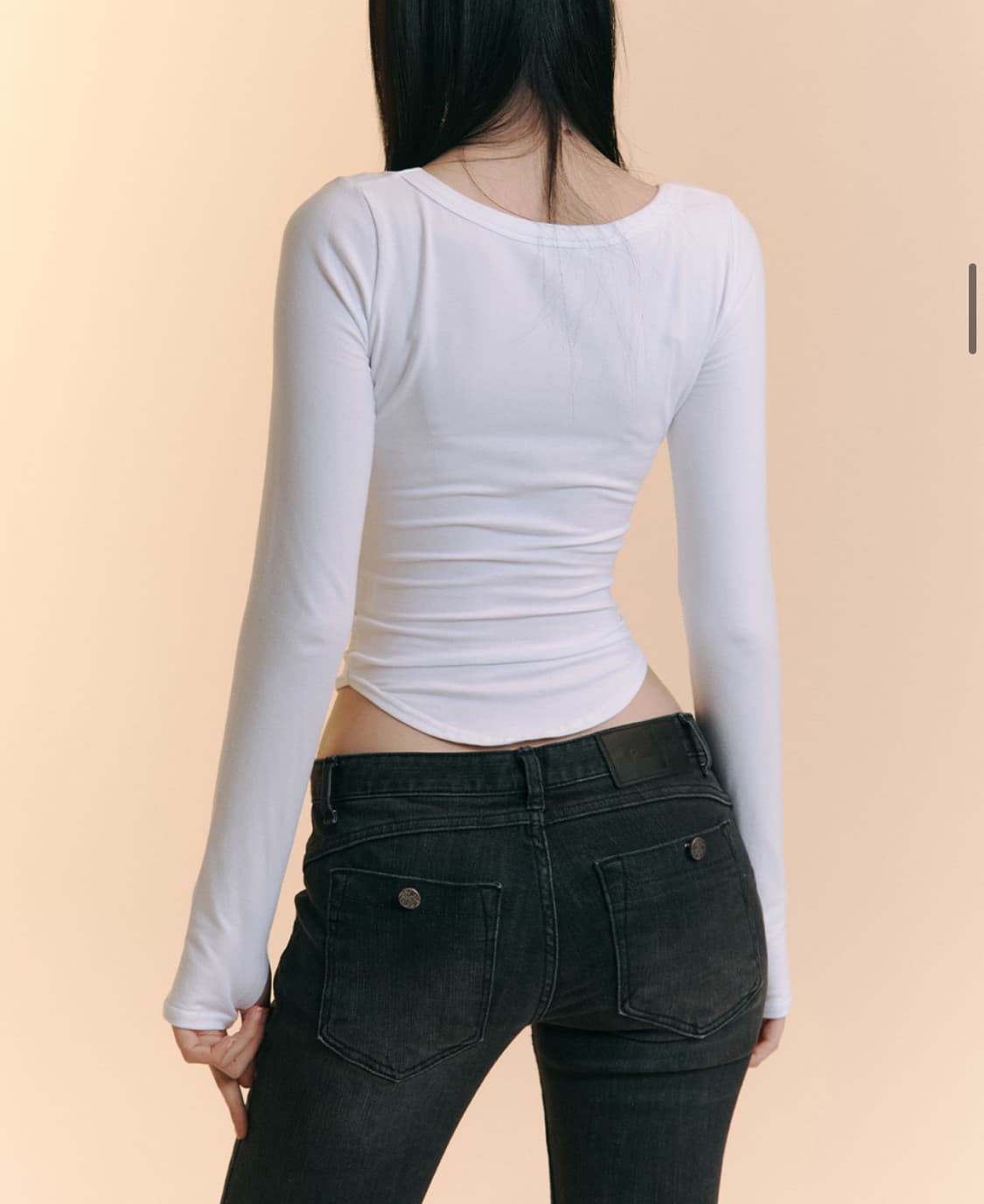 플리즈노팔로우 닝닝부츠컷 25빈티지 딥그레이 상품이미지4