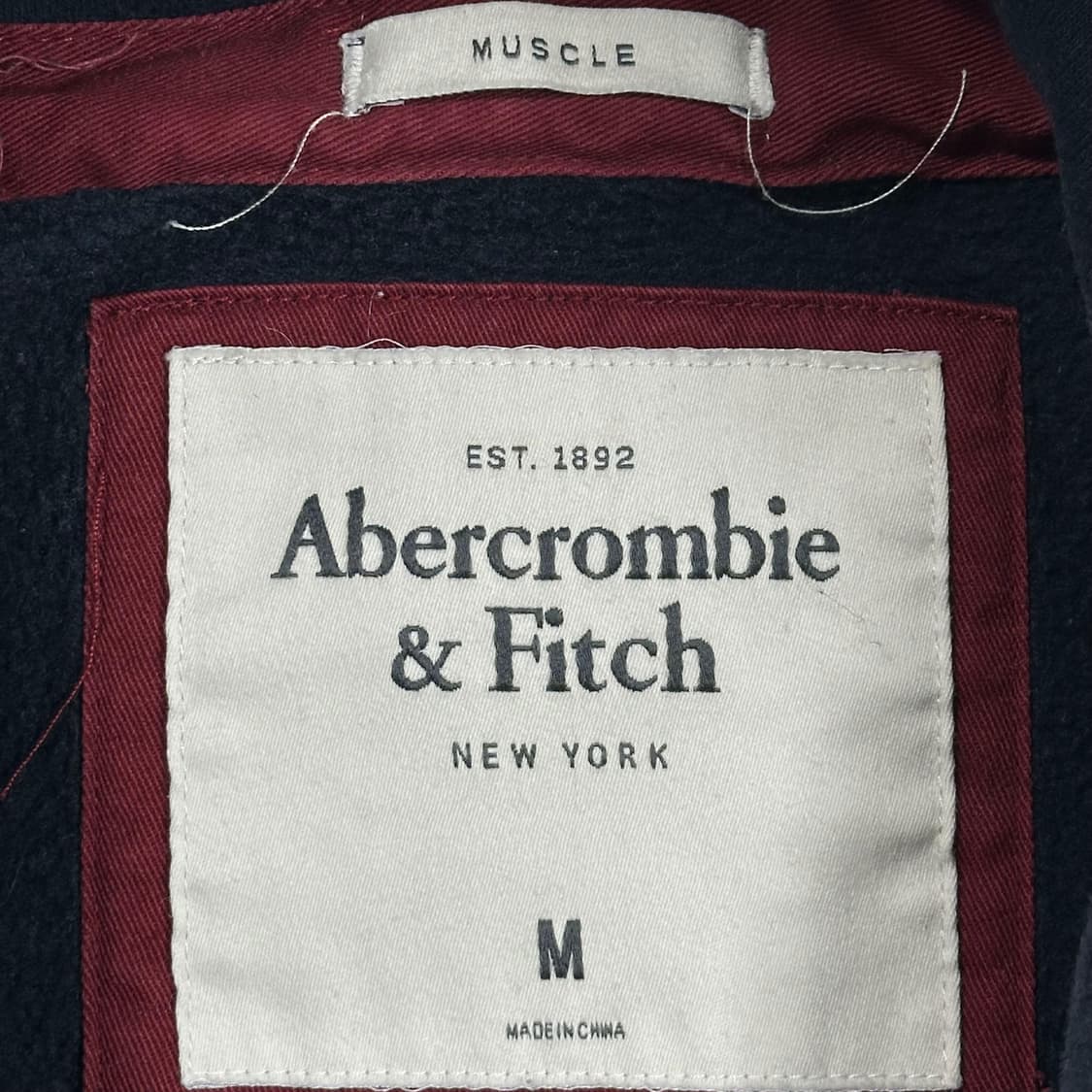 아베크롬비 og y2k 헤비코튼 후드티 네이비 M 상품이미지5