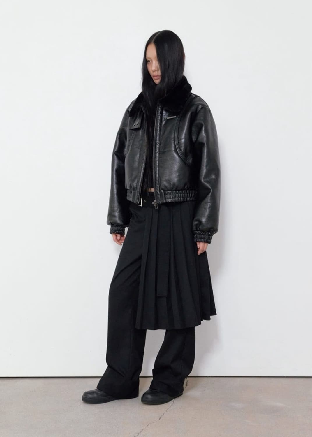 보헤미안서울 HIGH NECK FLIGHT LEATHER JACKET,  상품이미지1