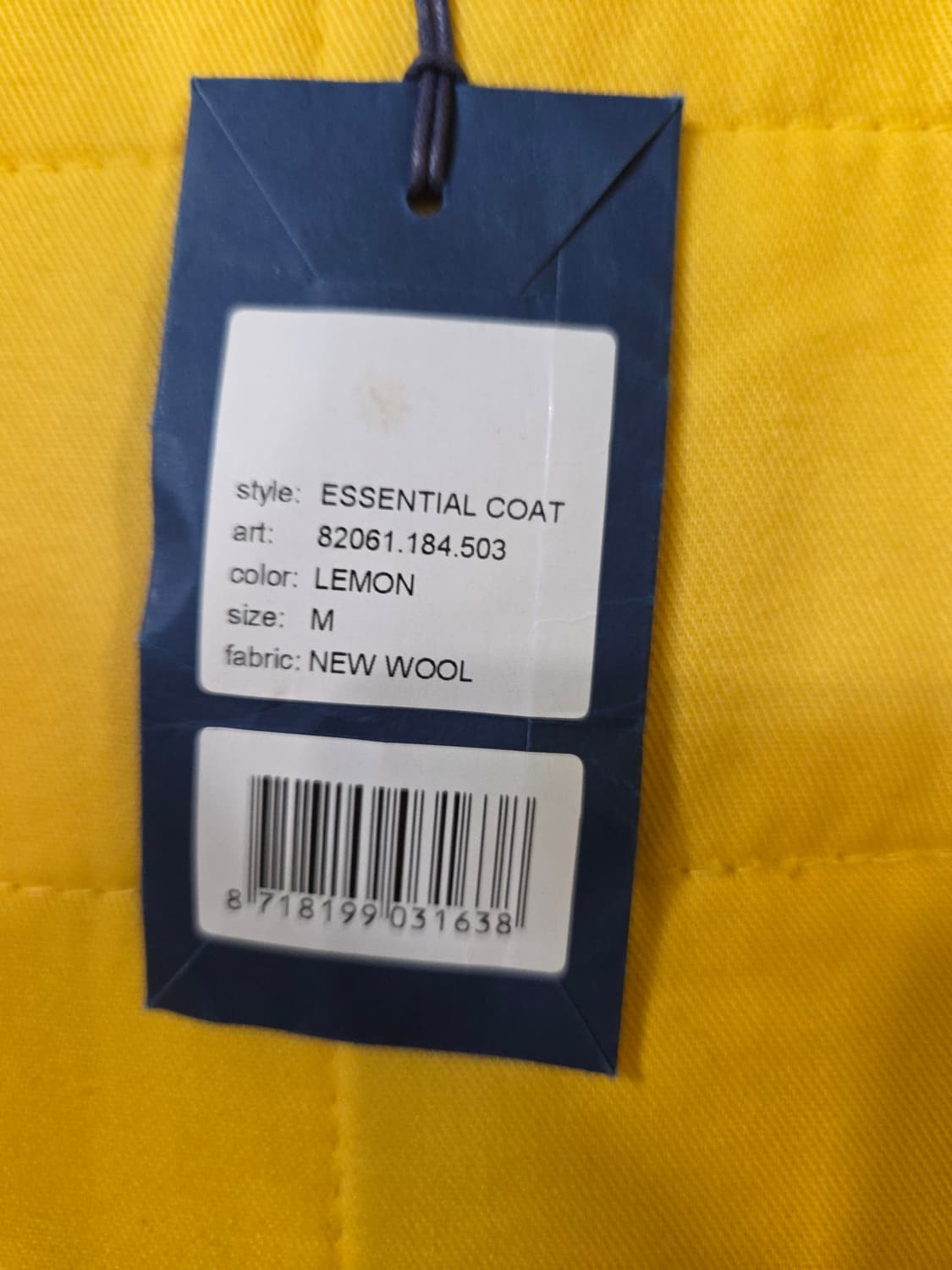 G-STAR 에센셜 울 코트  /레몬 컬러 상품이미지8
