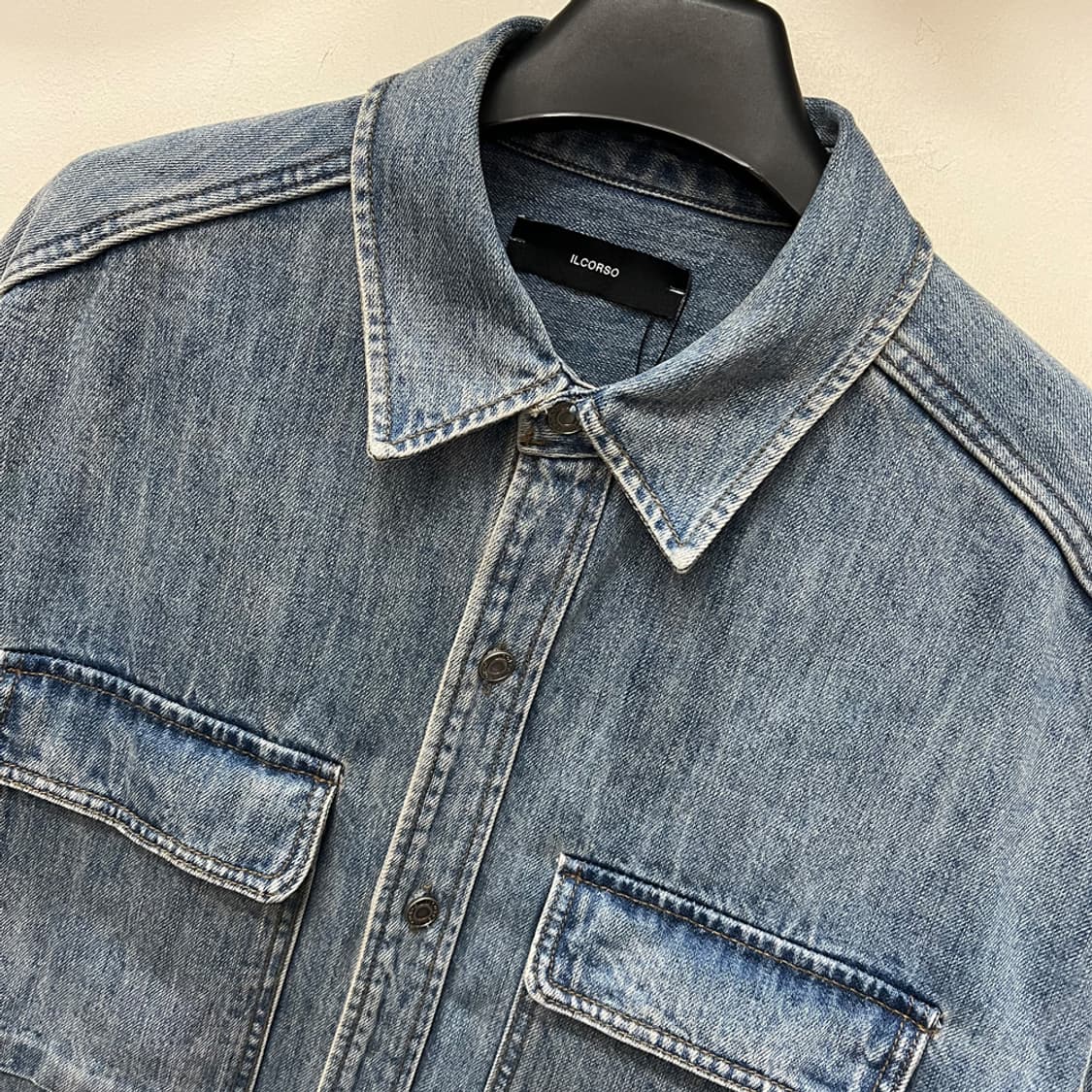 ILCORSO 일꼬르소 오버핏 데님 셔츠 자켓 105 상품이미지3