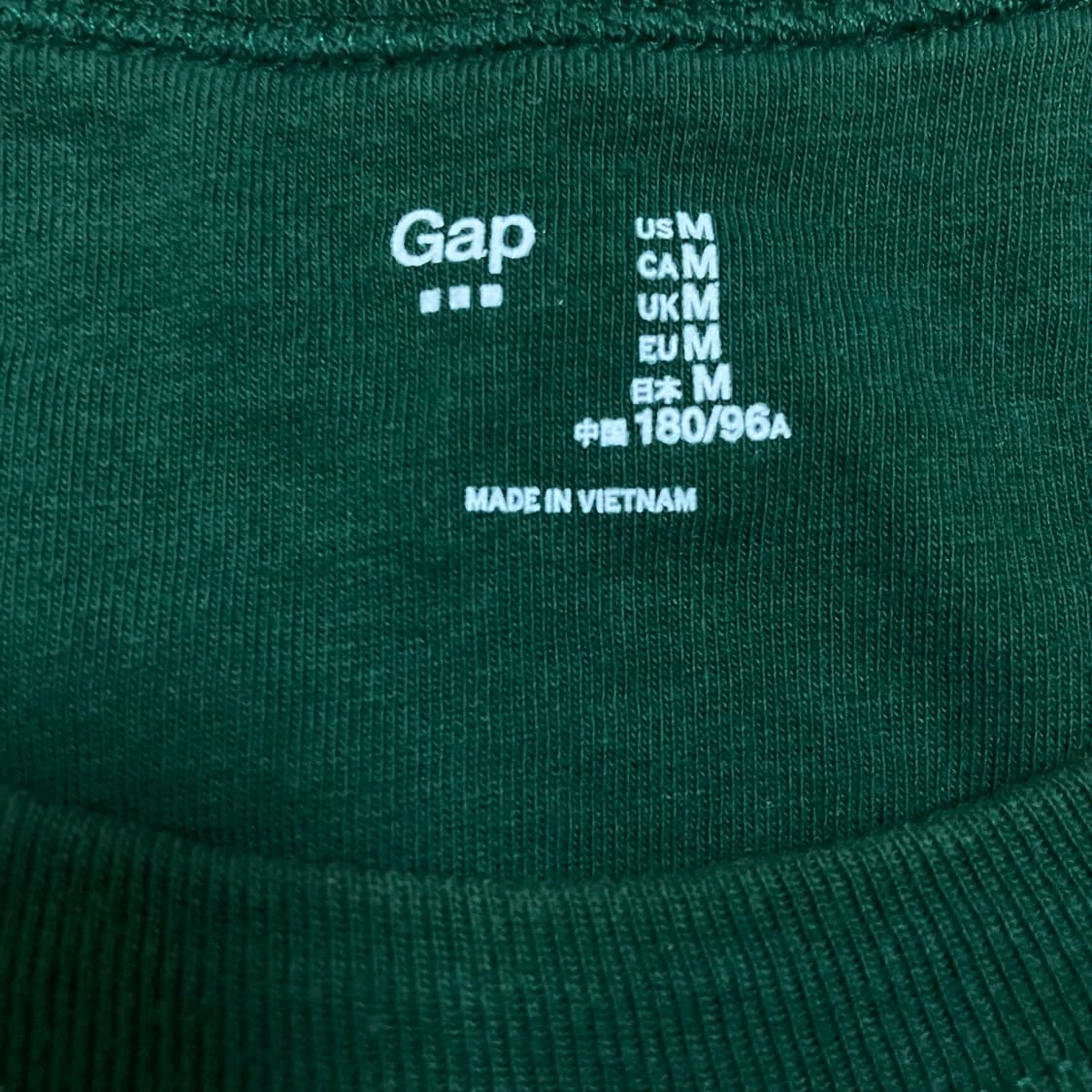 GAP 스펠아웃 빅로고 그린 롱 슬리브 상품이미지3