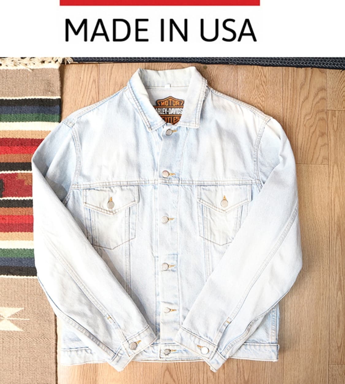 
미국산 90S Harley Davidson 할리데이비슨 빈티지 데님자켓 상품이미지1