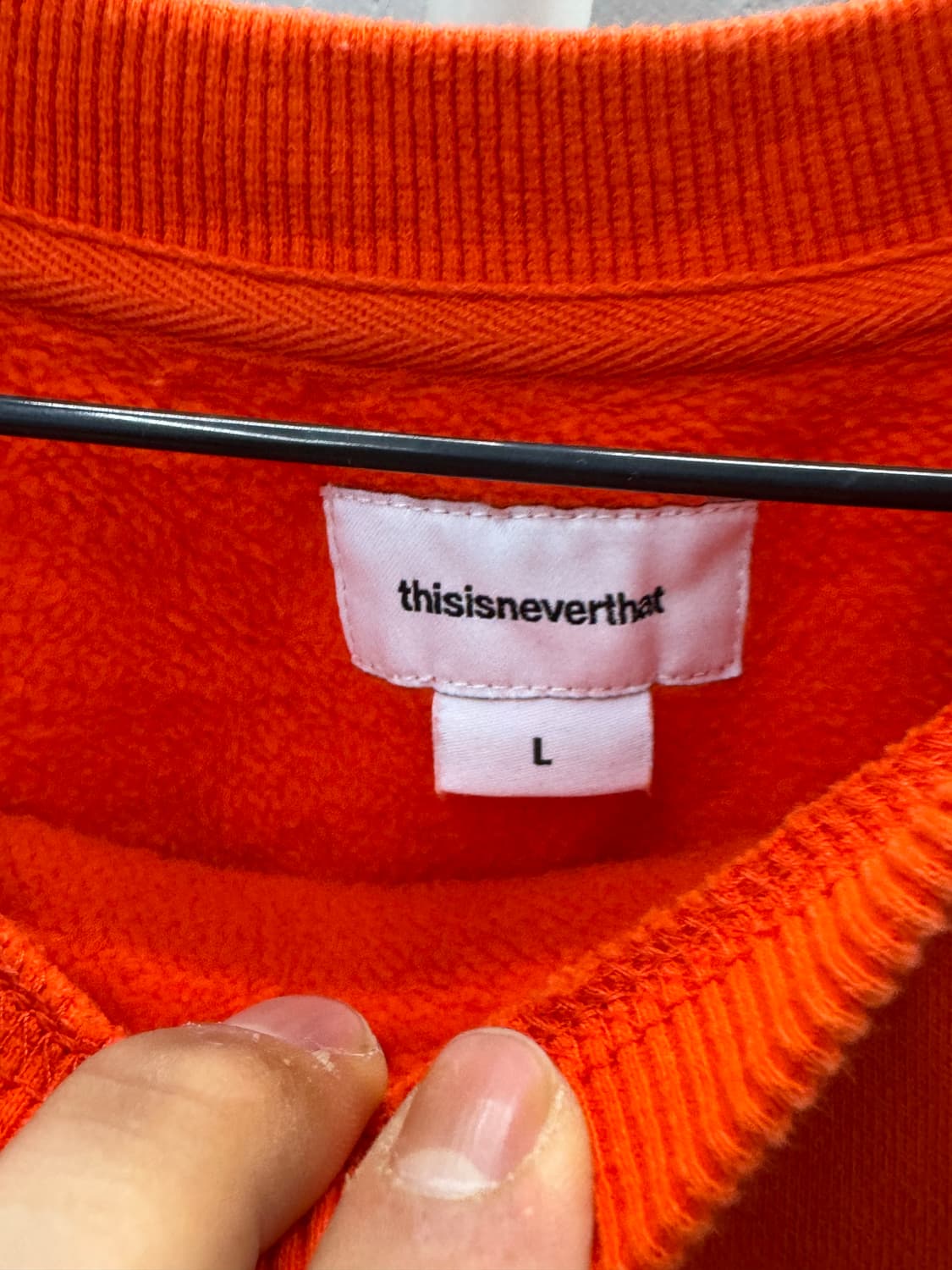 디스이즈네버댓 오렌지 맨투맨 L 상품이미지3