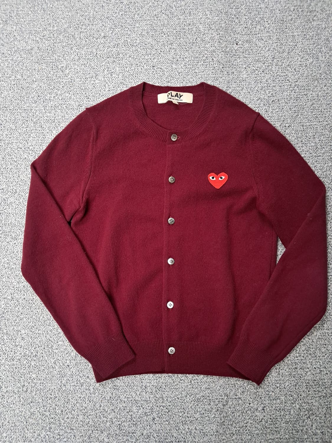 꼼데가르송 버건디 가디건 상품이미지1