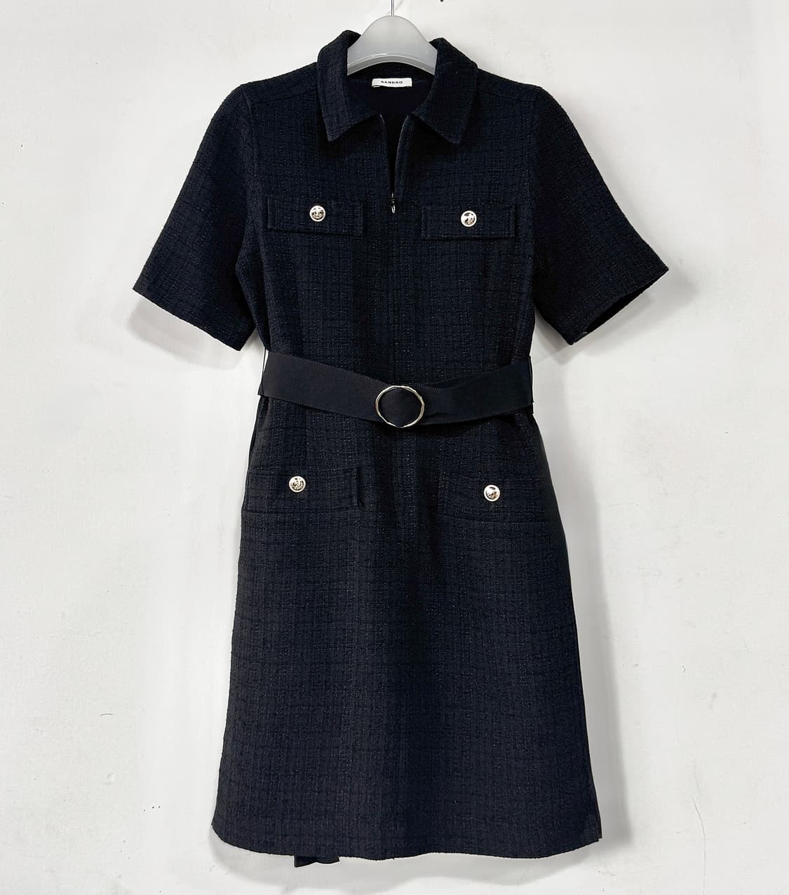 산드로 22 트위드 플리츠원피스 상품이미지3