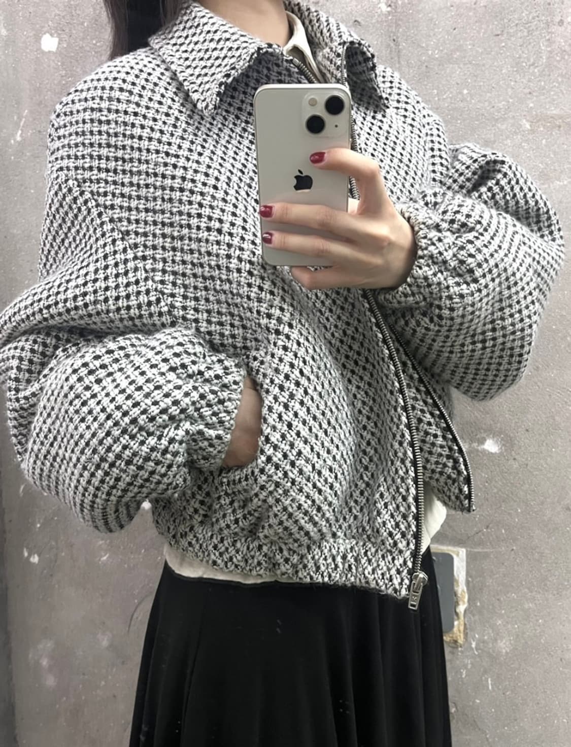 마뗑킴 트위드 숏점퍼 상품이미지2