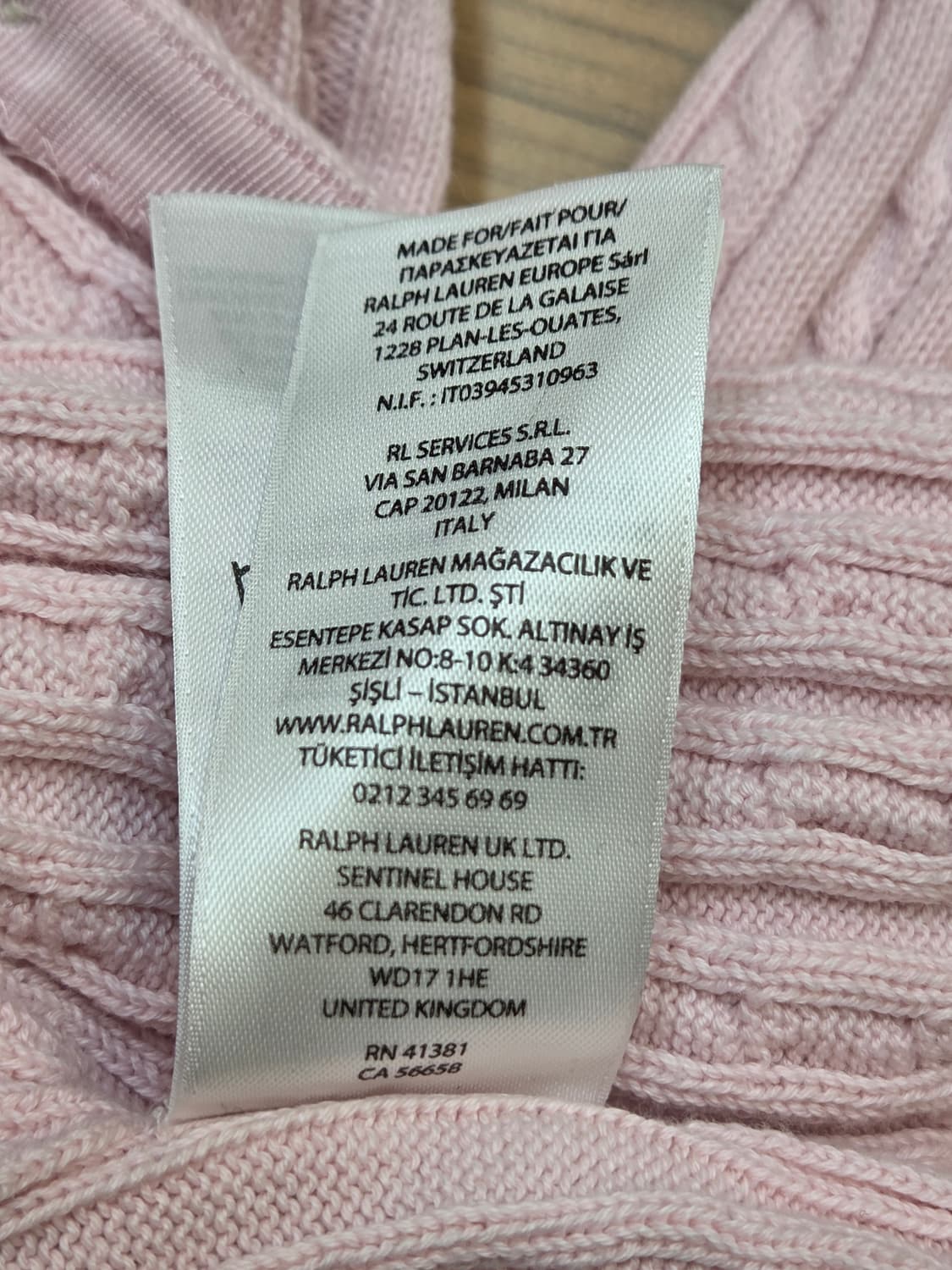 사랑스러운 핑크색 폴로 케이블 니트 가디건입니다. 사이즈는 S(7) 또는 상품이미지7