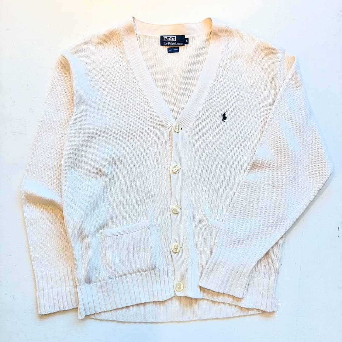 폴로랄프로렌 크림 코튼 가디건 상품이미지4
