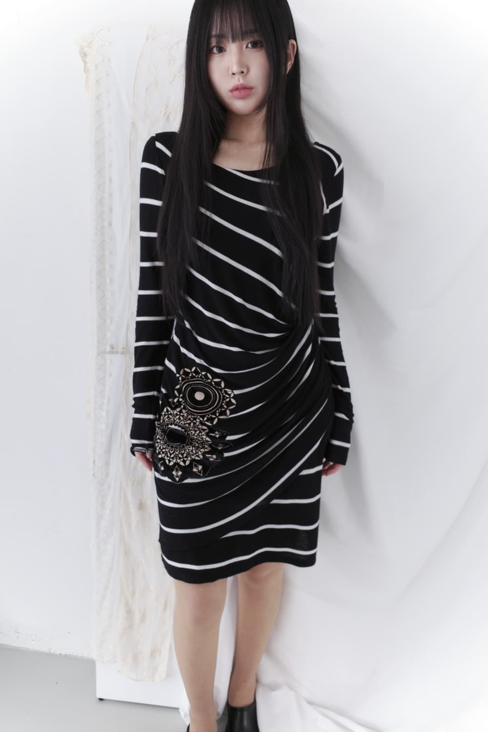 desigual) stripe draping one-piece 상품이미지5