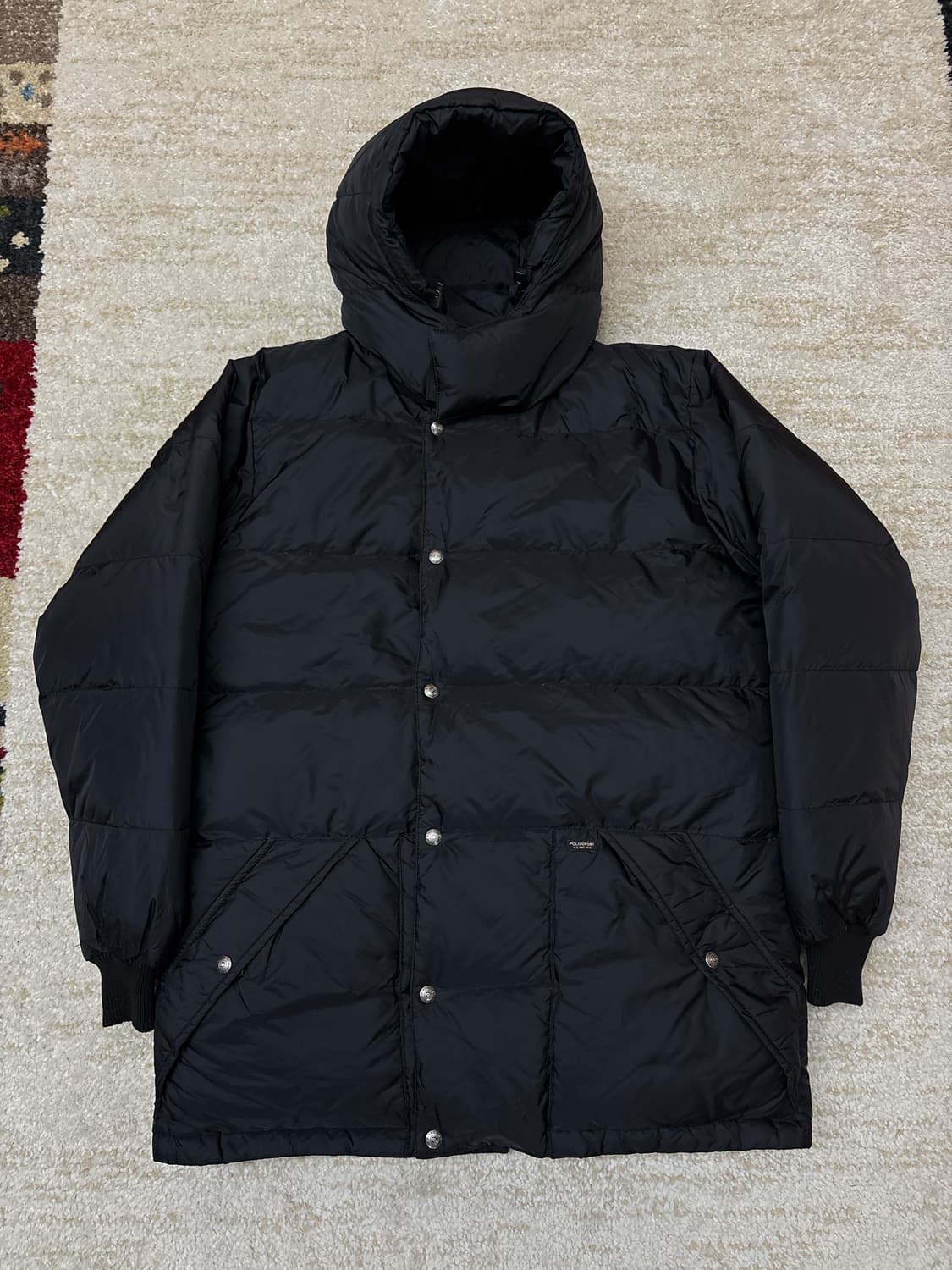 [M] 90s 폴로스포츠 덕다운 푸퍼 블랙 패딩 자켓 상품이미지1