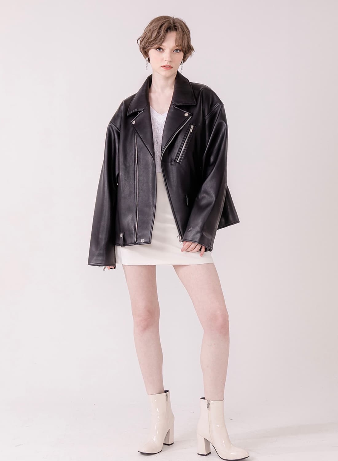 플라스크 양가죽 레더 자켓 상품이미지2