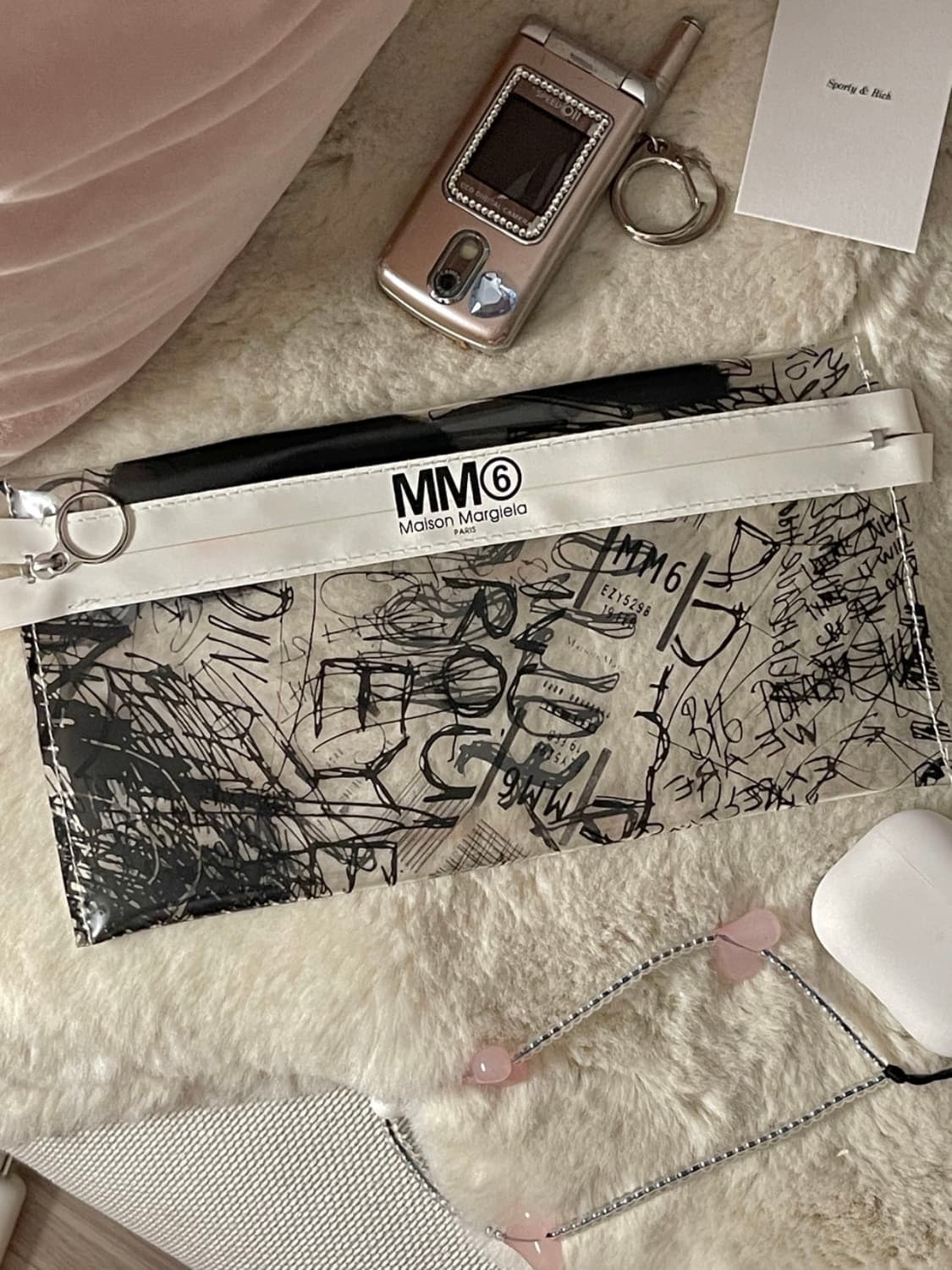SPUR X MM6 메종 마르지엘라 한정 일본 무크지 클리어 파우치 상품이미지1