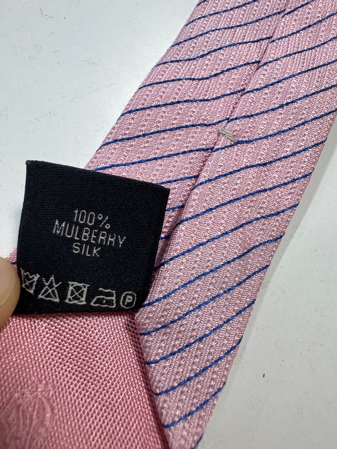 던힐(Dunhill) 핑크 실크 넥타이 8.2cm 상품이미지8