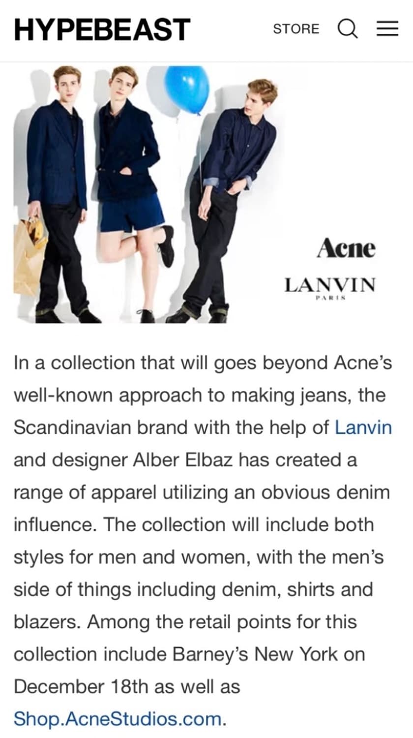 LANVIN by LUCAS OSSENDRIJVER X ACNE 상품이미지7