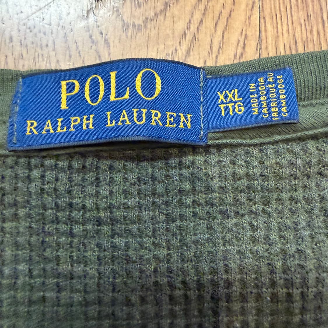 폴로 랄프로렌 올리브 카키 와플 코튼 니트 상품이미지3