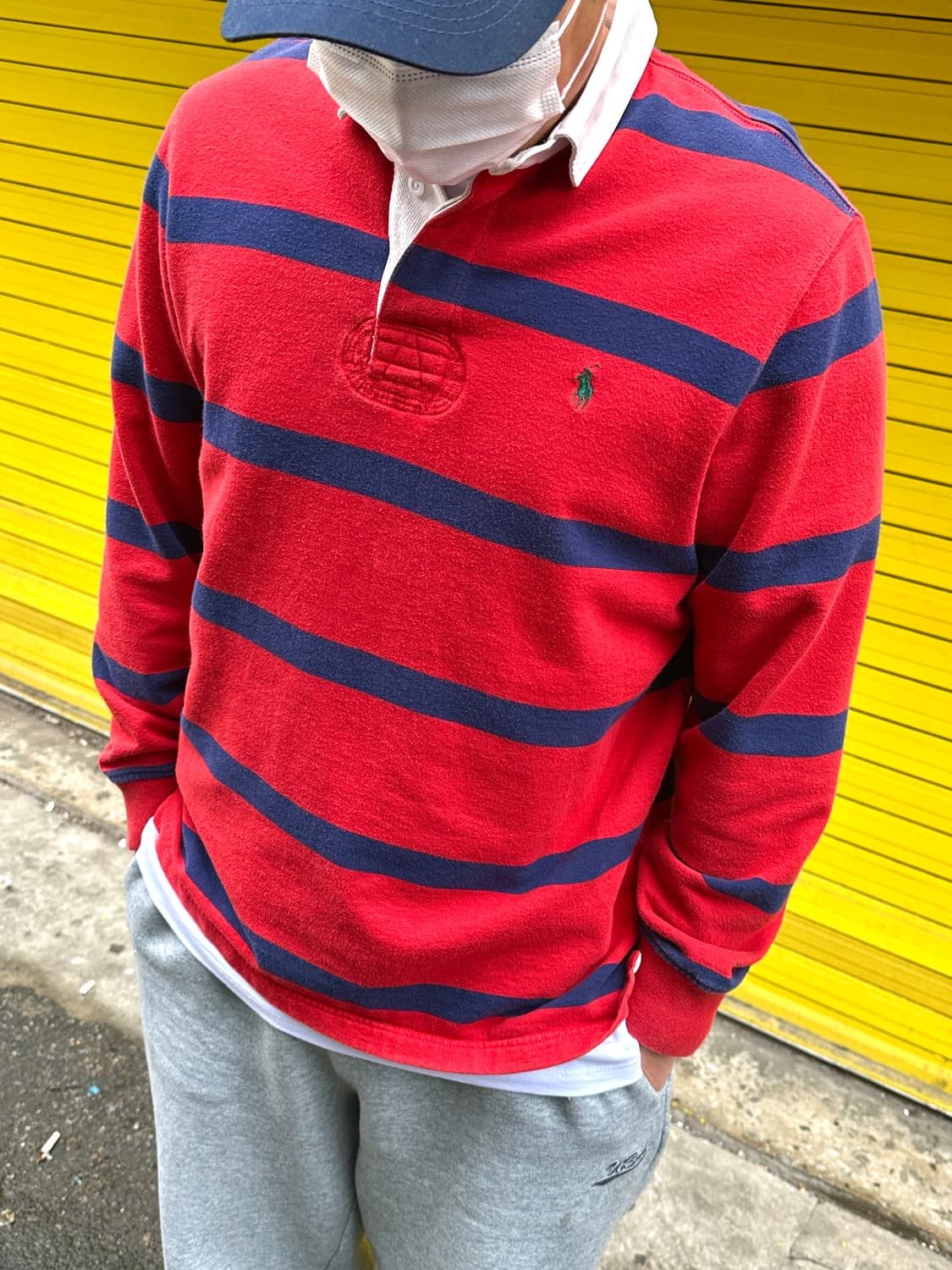 폴로 랄프로렌 스트라이프 럭비 티셔츠 L 상품이미지7