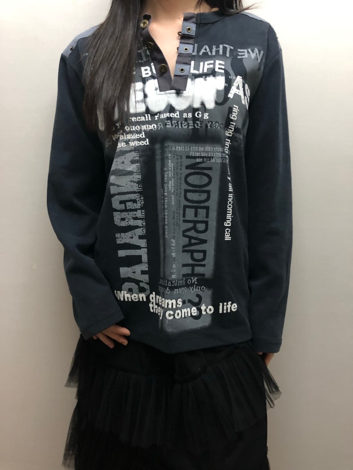 빈티지 네이비 와투케 롱 슬리브 상품이미지1