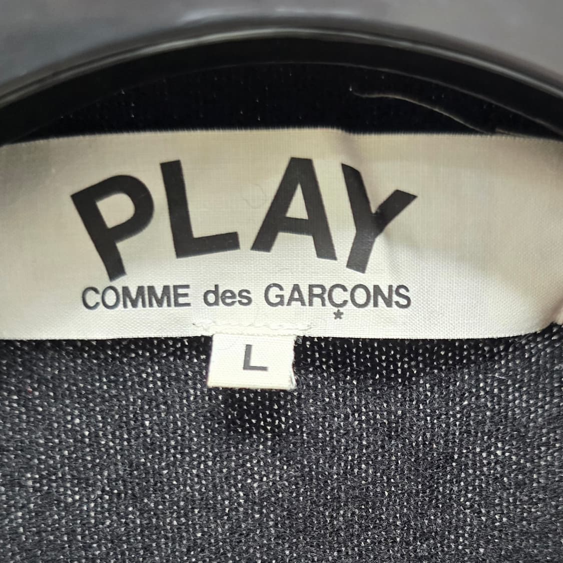 꼼데가르송 더블 와펜 가디건 L사이즈 100 블랙 판매 상품이미지2