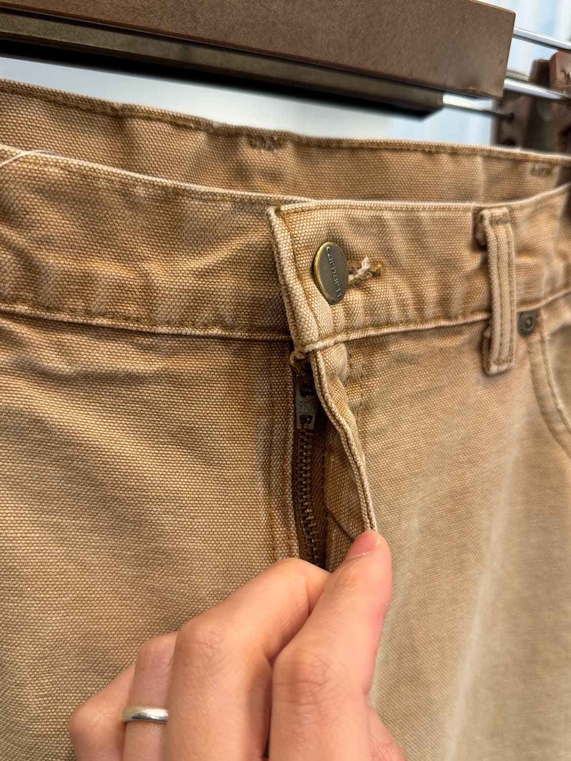 00s Carhartt 덕 캔버스 싱글니 워크 팬츠 (made USA) 상품이미지3