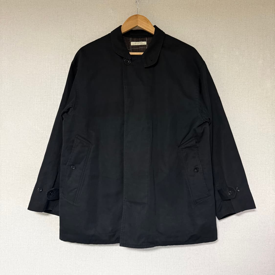[38]올드조 FLY FRONT DUSTER JACKET BLACK 상품이미지4