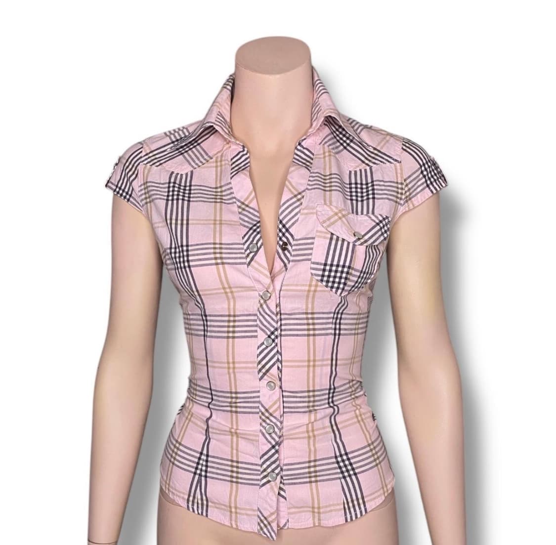 빈티지 체크 반팔 셔츠 상품이미지1