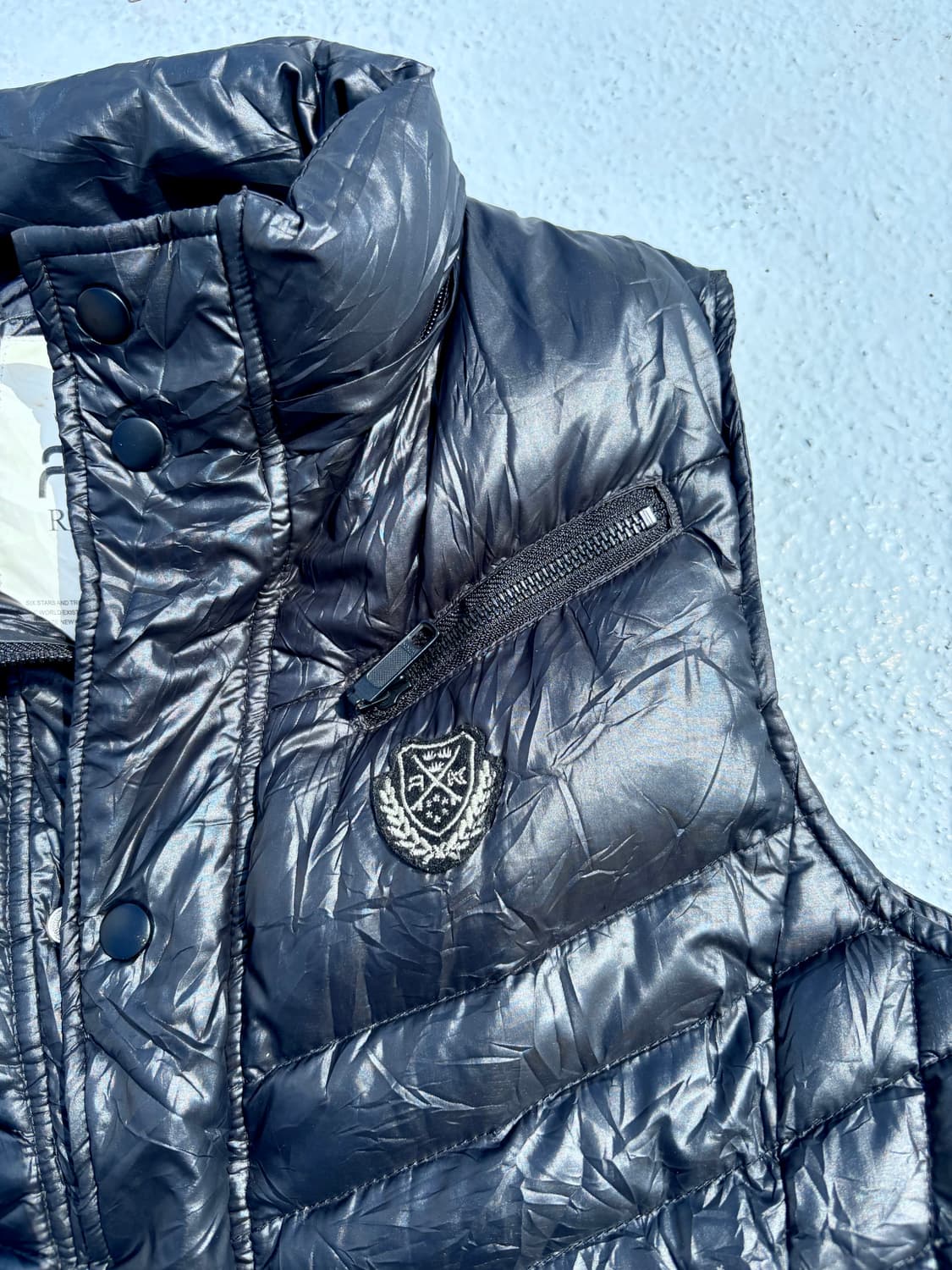 “Rusk K” Y2K Patch Zipper Vest Zip Up 상품이미지4