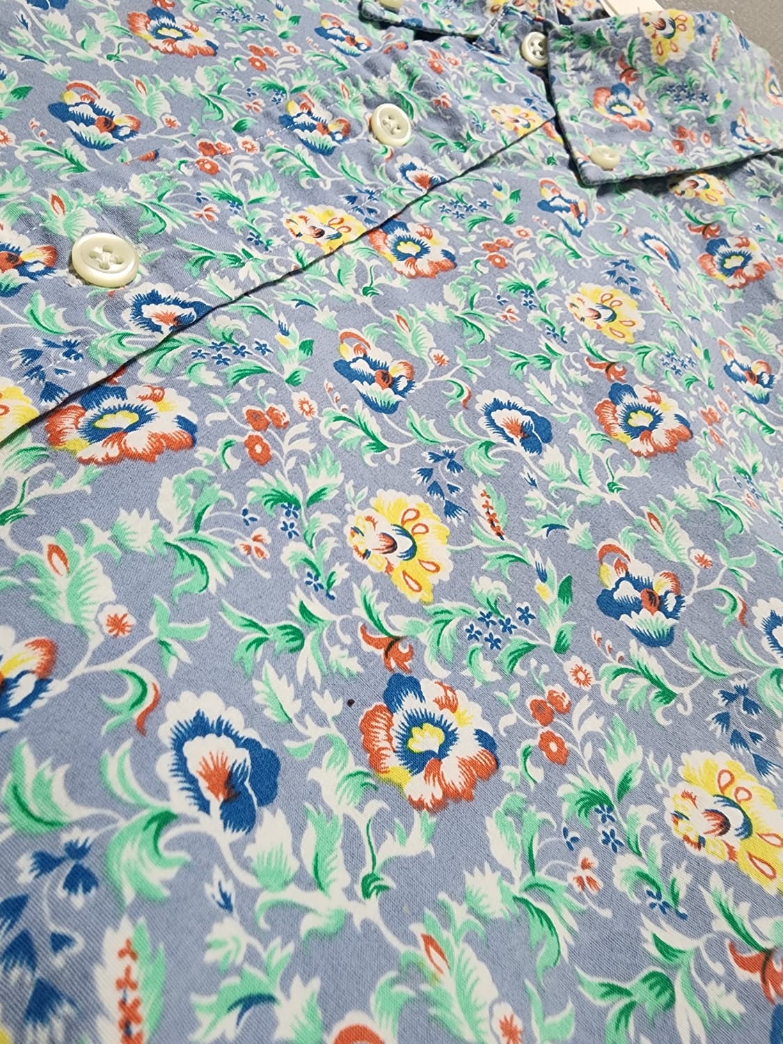 미사용) 90s 빈티지 랄프로렌 플로럴 반팔 셔츠 상품이미지8