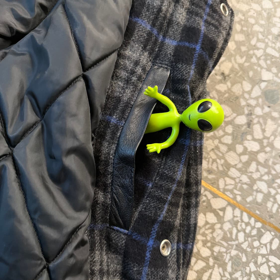 00s 올드 스투시 울 체크 자켓 상품이미지9