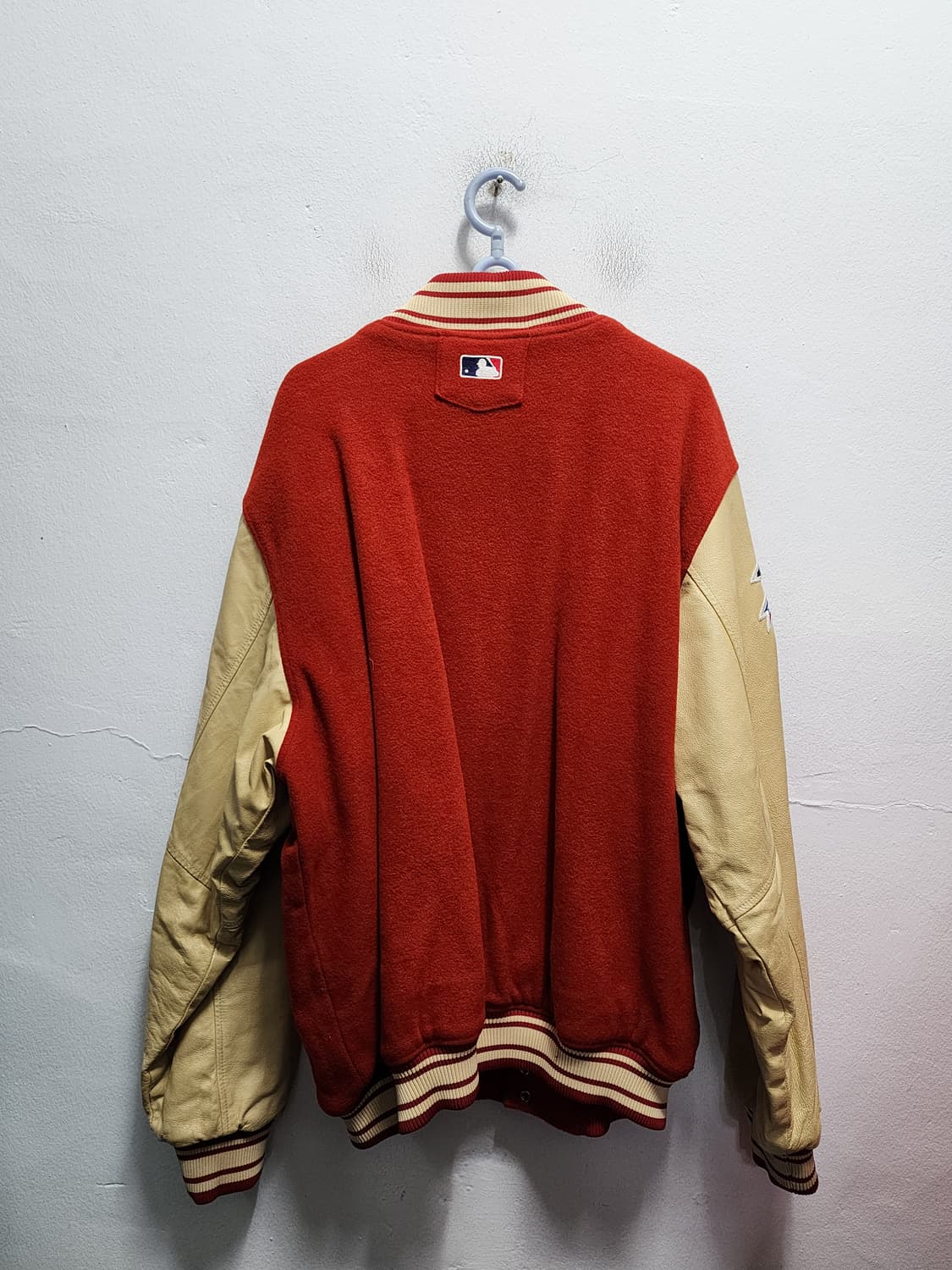 90s 마제스틱 x MLB 보스턴 레드삭스 리얼레더 바시티자켓 상품이미지2