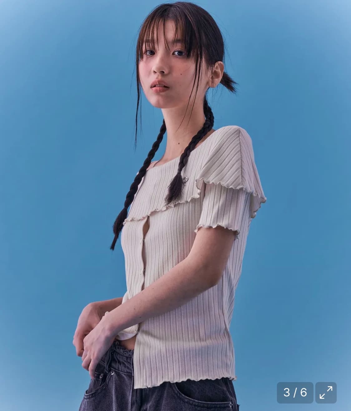 네스티팬시클럽 하이디 니티드 오프숄더 블랙 상품이미지2