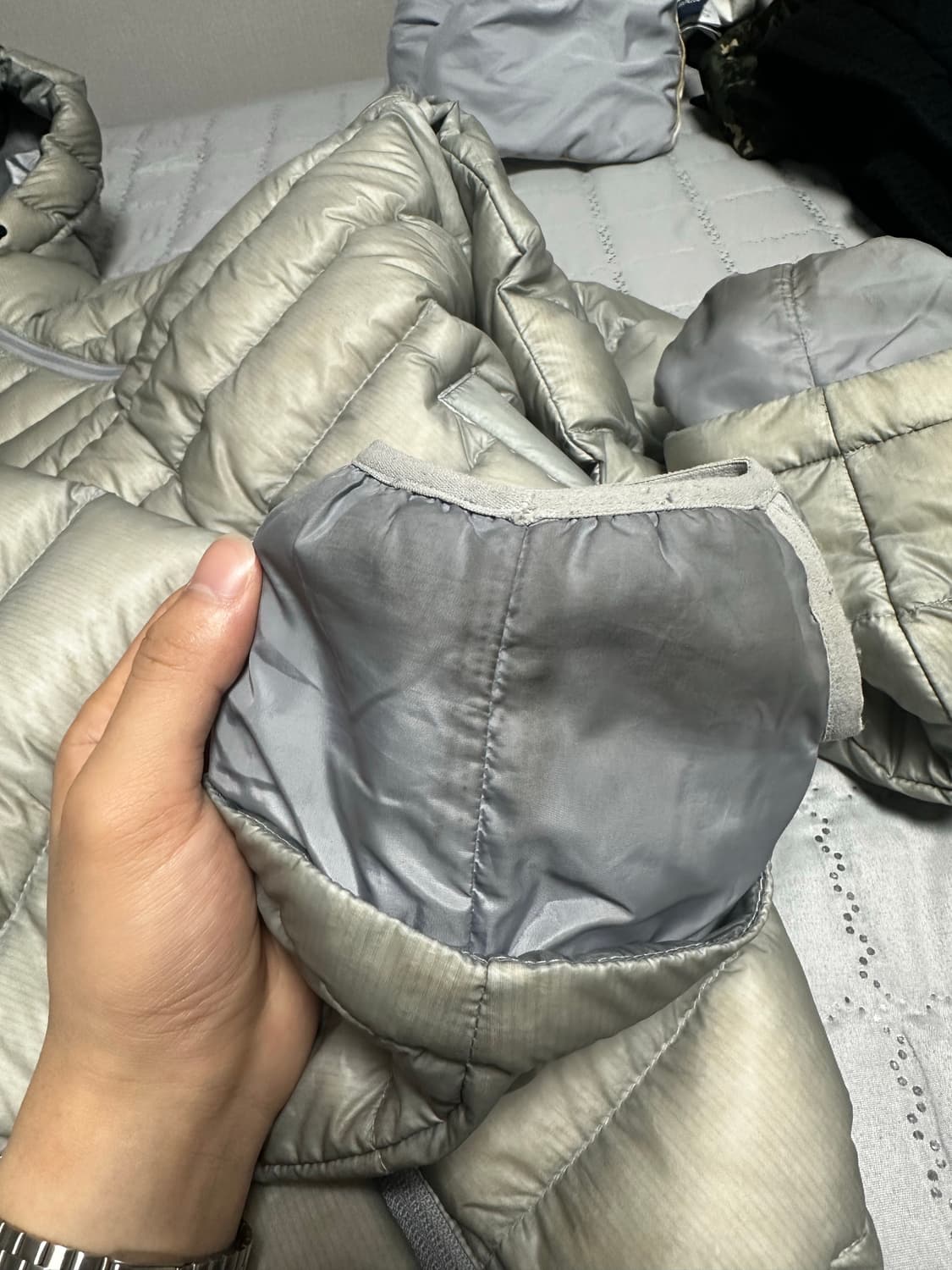 산산기어 서픽스 푸퍼 자켓 그레이 24FW 상품이미지5