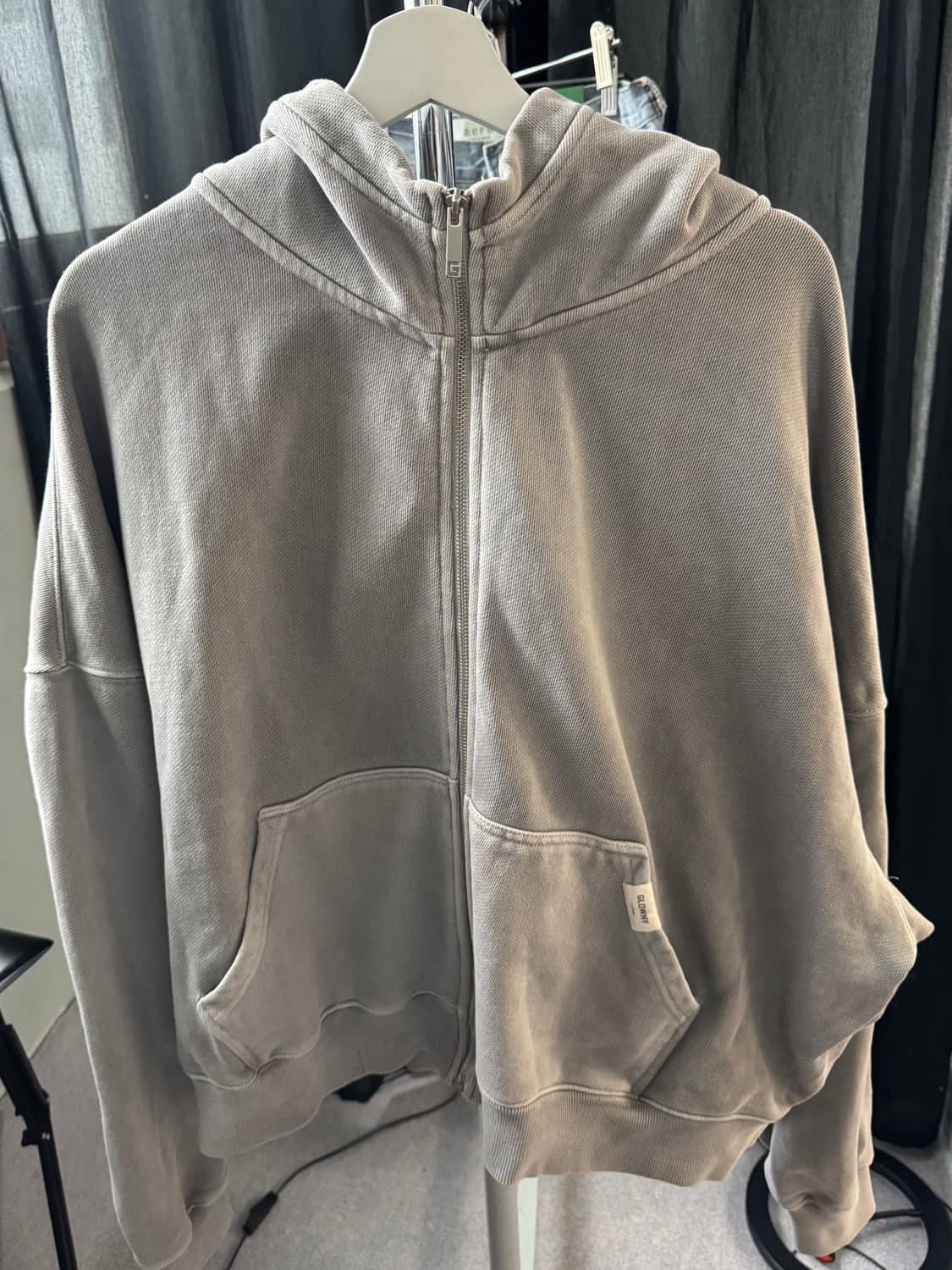 글로니 G CLASSIC WASHED BOXY ZIP UP (GRAY) 상품이미지2