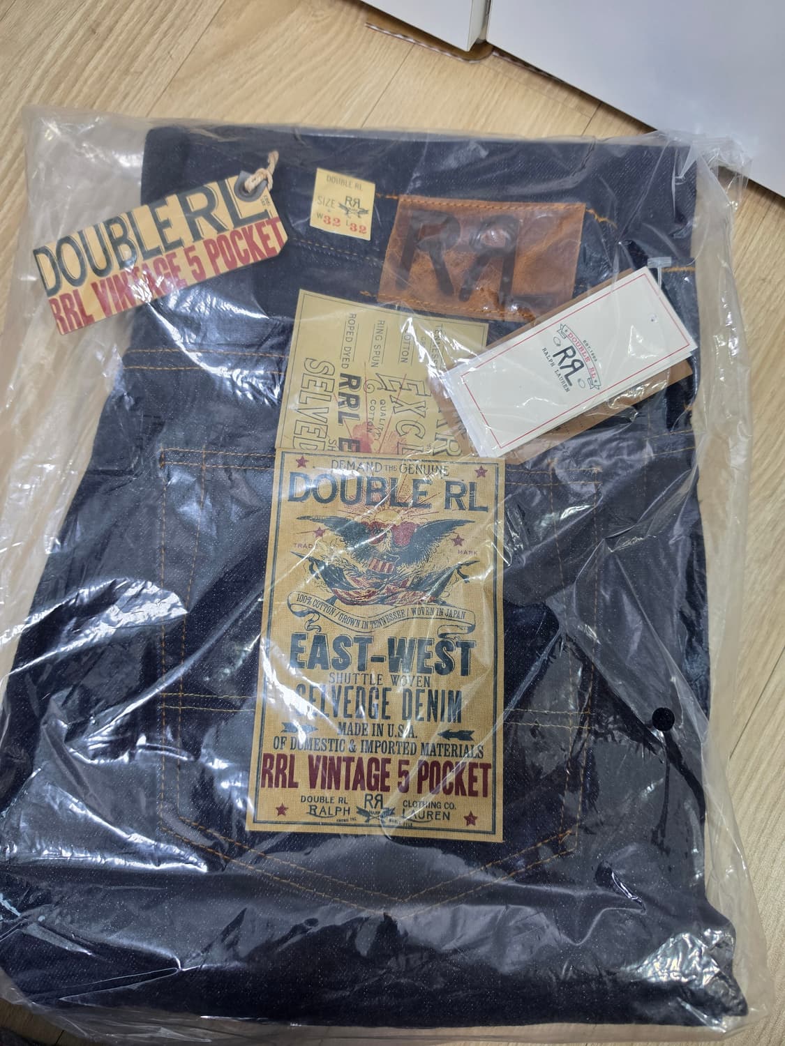 RRL 빈티지 파이브포켓 이스트 웨스트 셀비지 진 32/32 상품이미지2
