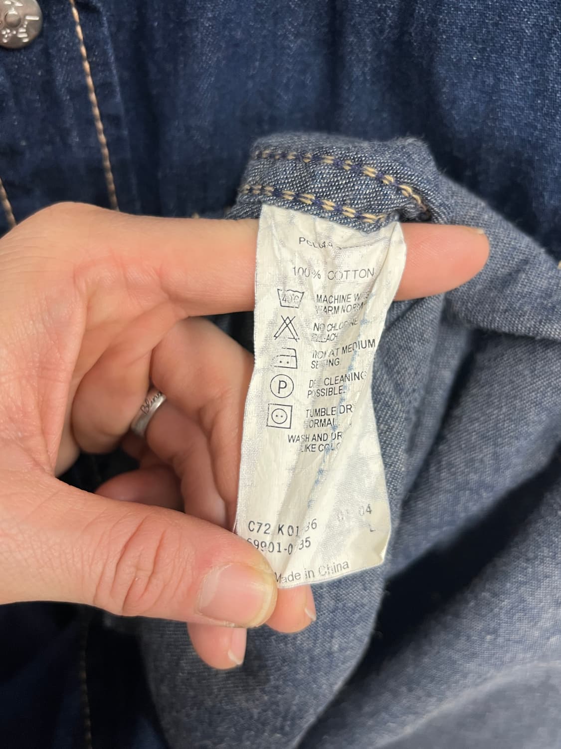 Levis 리바이스 Type1 인디고 진청 데님 셔츠 상품이미지7