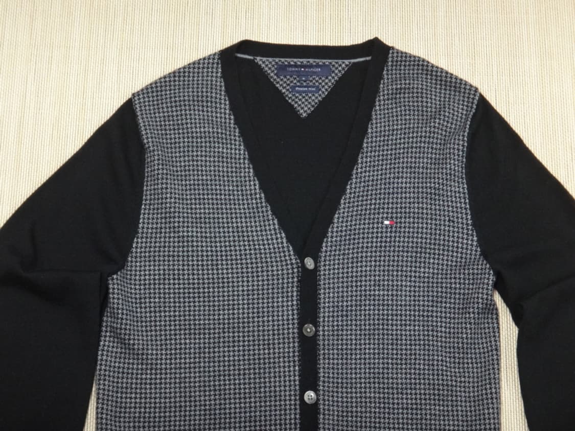 (M) 타미힐피거 하운드투스체크 브이넥 가디건 상품이미지3