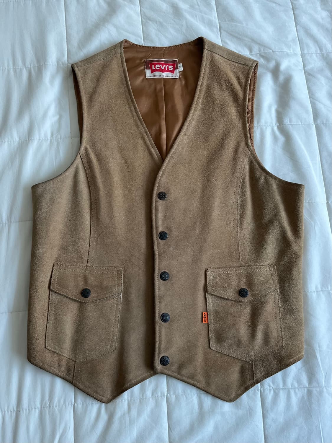 70‘s LEVI'S 오렌지탭 웨스턴 스웨이드 베스트 상품이미지1