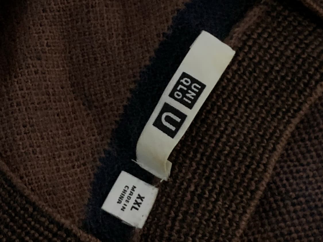 유니클로 브라운 스트라이프 니트 상품이미지3