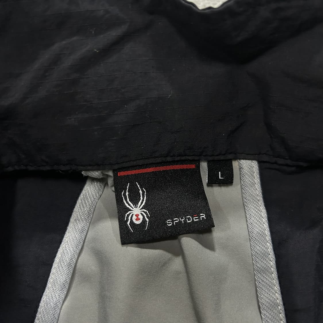 스파이더 블랙 번개 패턴 바람막이 L 상품이미지2