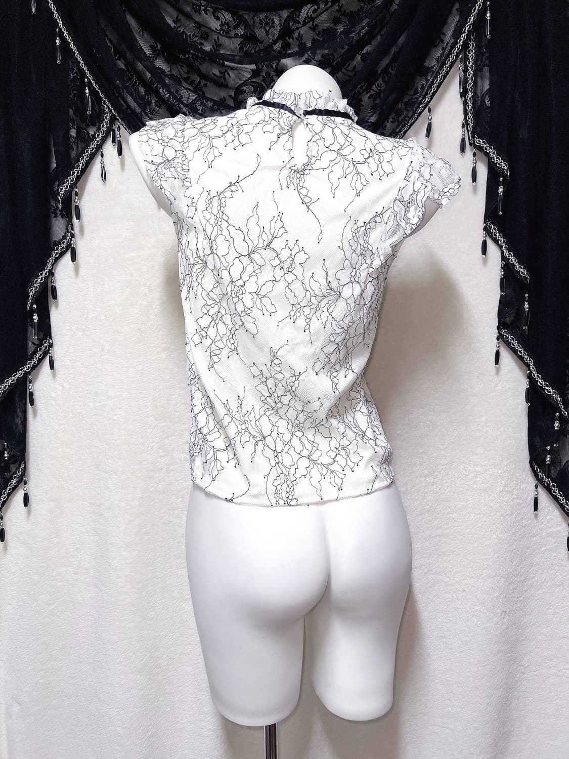 잉그니 ingni 프릴레이스 리본 블라우스 로걀탑 로맨틱갸루 양산형 핀터 상품이미지8